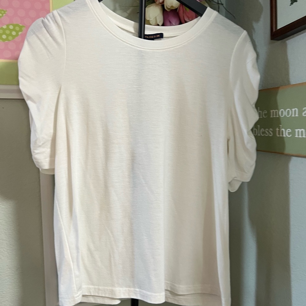 Skies Are Blue White Short Sleeve Top #50